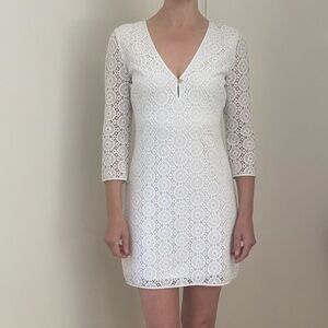 Lilly Pulitzer white lace mini dress, size S